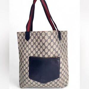 Gucci Vintage GG Supreme Web Tote Bag